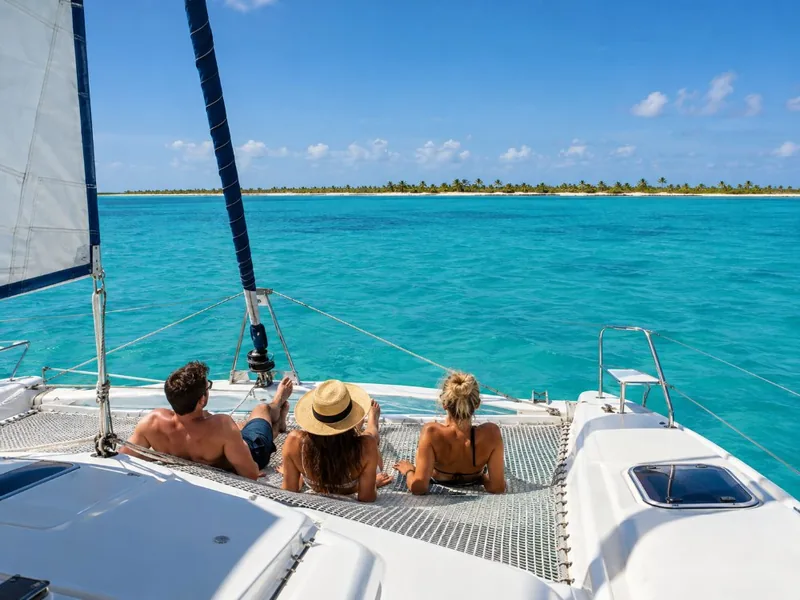 Small-Group Saona Day on a Luxury Catamaran